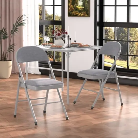 VECELO 4 Pack Folding Chairs Portable Office Kitchen Dining Chairs 6 Colors image {8}