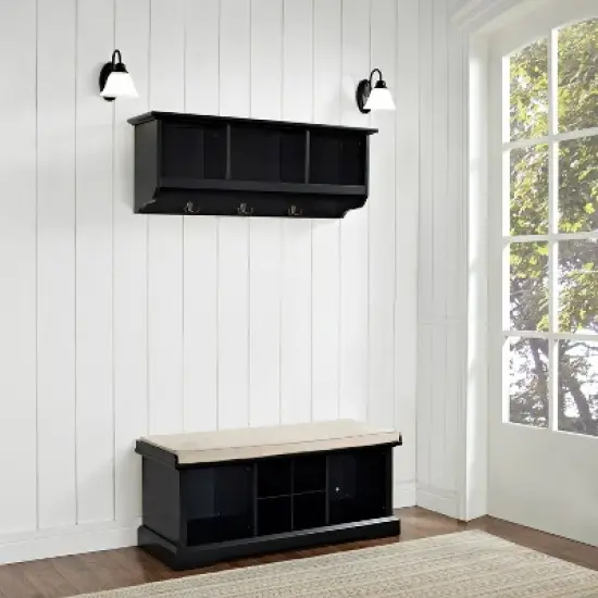 2pc Brennan Entryway Bench and Shelf Set - Crosley image {2}