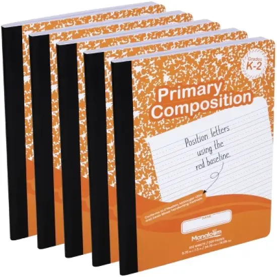 Manaloom Primary Composition Notebook Grades K-2, 100 Sheets - 9.75" x 7.5" - 5 Pack image {6}