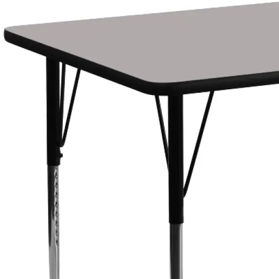 Flash Furniture 24''W x 60''L Rectangular HP Laminate Activity Table - Standard Height Adjustable Legs image {4}