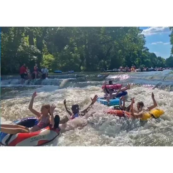 Bradley Pack of two Bradley heavy duty tubes for floating the river; Whitewater water tube; Rubber inner tube with cover for river floating; Linking t image {4}