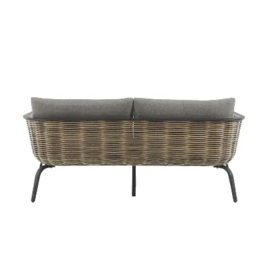 Ashby Loveseat - Gray/Black/Natural - Linon image {5}