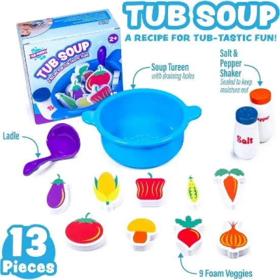 Tub Works Tub Soup Scoop, Strain & Play Toddler Bath Toy image {4}