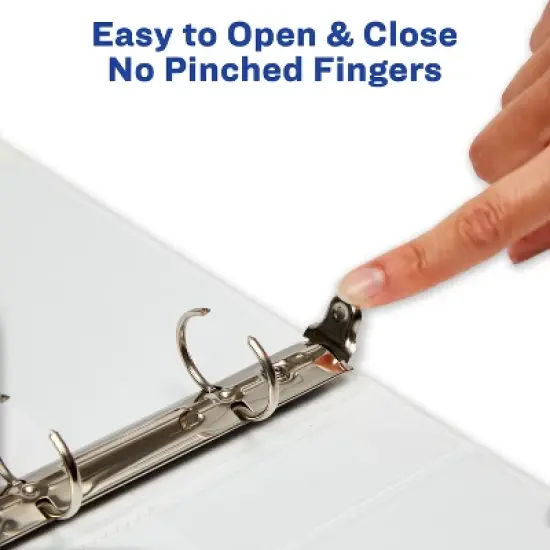 Avery Mini Economy View 3 Ring Binders, 1" Round Rings, Holds 5.5" x 8.5" Paper, White, 4 Pack (17702) image {4}