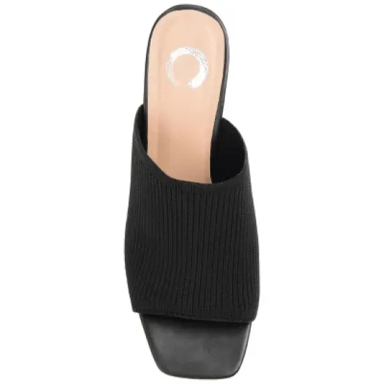 Journee Collection Womens Lorenna Open Square Toe Block Heel Sandals image {3}