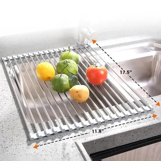Cheer Collection Over Sink Roll up Dish Drying Rack image {5}
