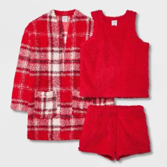 Girls' 3pc Marshmallow Fleece Pajama Set - art class&trade; image {8}