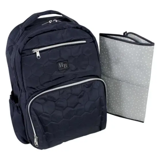 Hudson Baby Premium Diaper Bag Backpack and Changing Pad, Navy, One Size image {5}