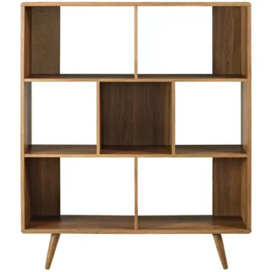 52" Realm Bookshelf Walnut - Modway image {3}