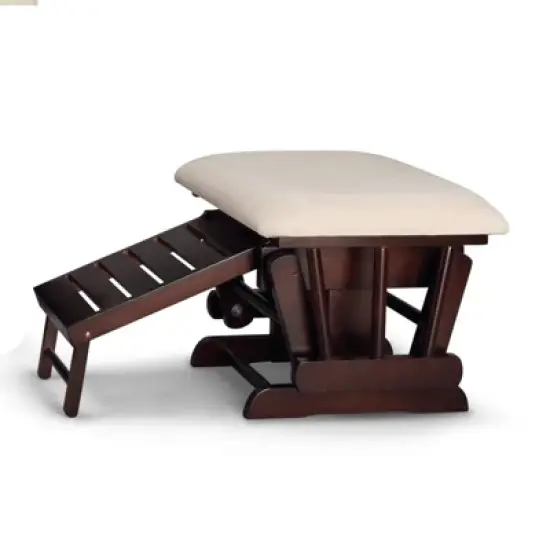 Graco Parker Semi-Upholstered Glider and Nursing Ottoman - Espresso/Beige image {3}