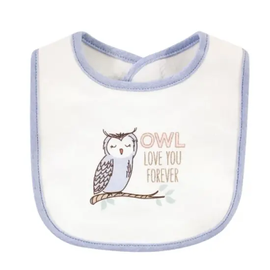 Hudson Baby Infant Girl Cotton Bibs, Enchanted Forest, One Size image {8}