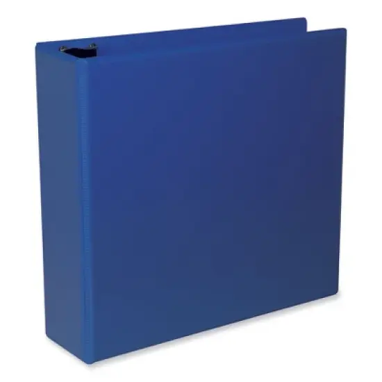 Universal Slant D-Ring View Binder, 3 Rings, 3" Capacity, 11 x 8.5, Navy Blue image {3}