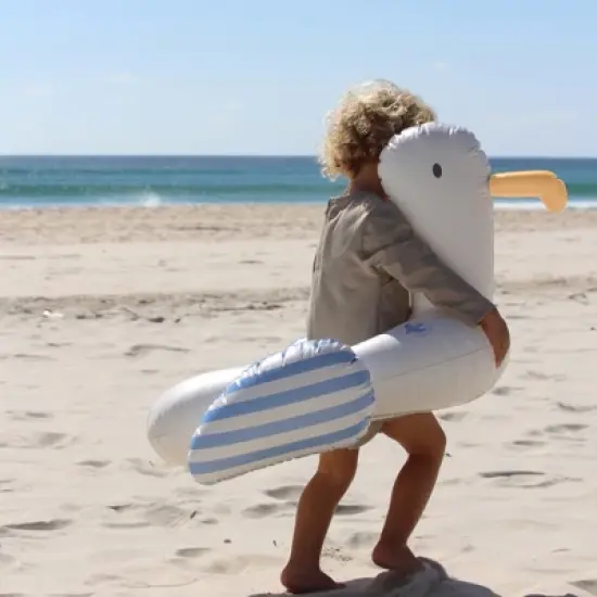 Sunnylife: Sid The Seagull Tube Pool Ring - Inflatable Bird Shaped Float image {7}