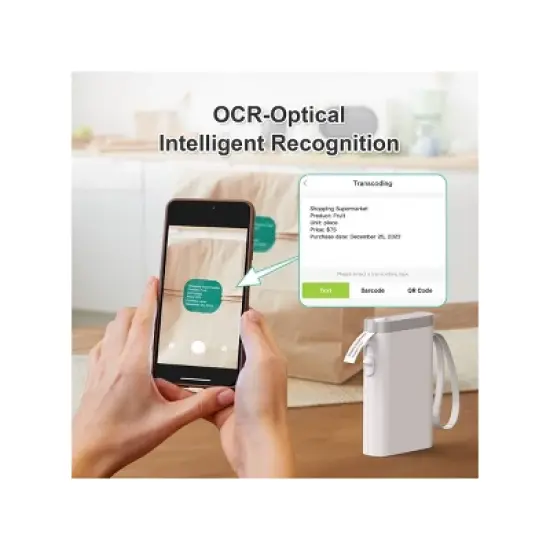 Nelko P21 Bluetooth Label Printer White with 14x40mm 100pc Roll and 14x40mm 180pc Roll image {2}