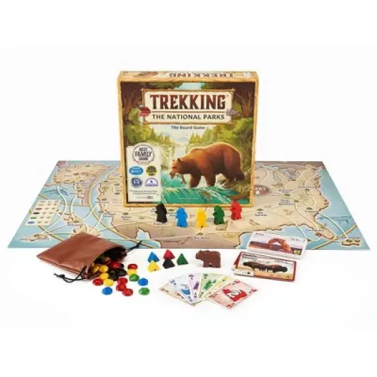 Trekking The National Parks Family Board Game: Geography Educational Playtime 30-45 Min, 1-5 Players image {2}