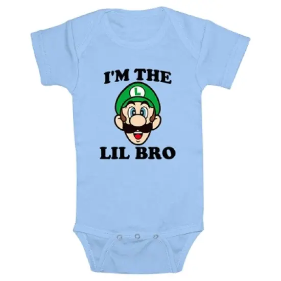 Infant's Nintendo Luigi Little Brother Onesie image {3}