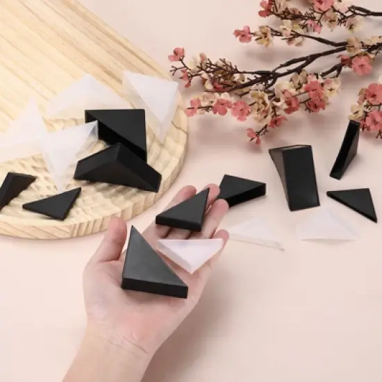 Unique Bargains Reusable Plastic Wear-Resistant Triangle Glass Corner Protectors 60 Pcs image {1}