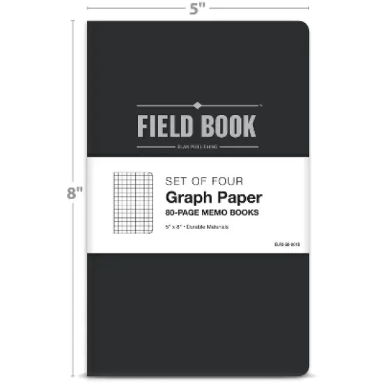 Elan Publishing Company 5 x 8 Field Book Set - Graph Text / Black Cover image {6}