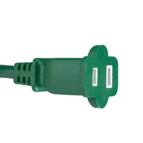 Northlight 40' Green 2-Prong Outdoor Extension Power Cord with End Connector image {1}