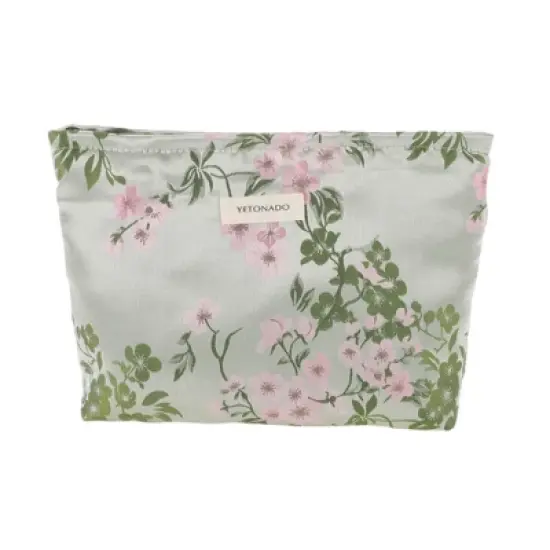 Unique Bargains Portable Cherry Blossom Makeup Bag 1 Pc image {5}