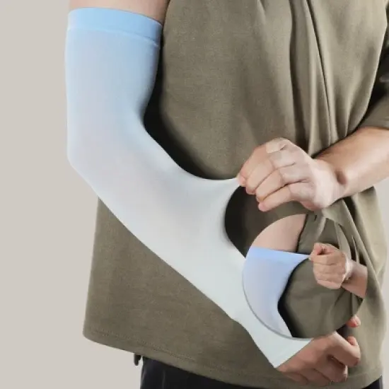 Unique Bargains Breathable Arm Cover 1 Pair image {2}