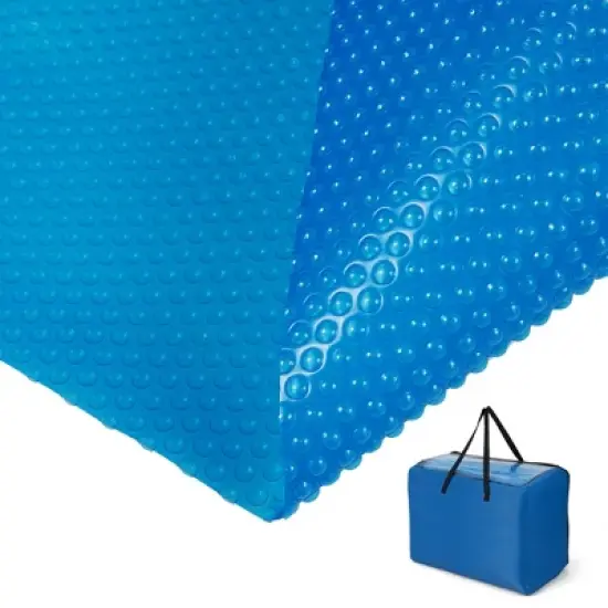 Costway  Rectangular Pool Solar Cover 12 Mil Heat Retaining Blanket with Carry Bag image {10}