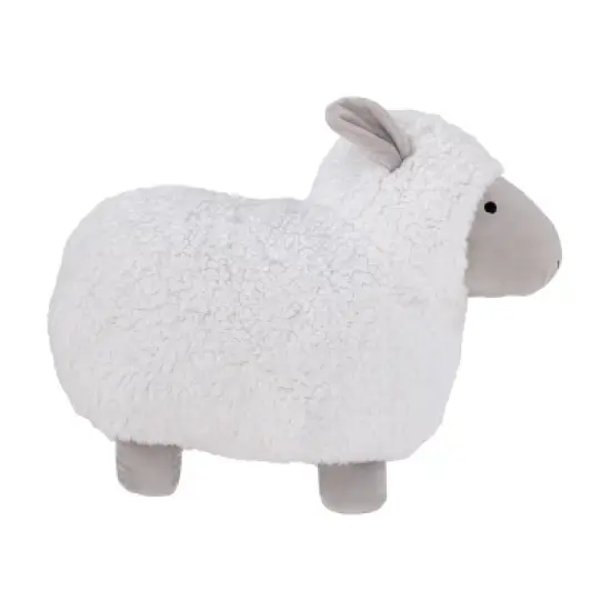 NoJo Together is Better White Plush Decorative Character Lamb Shaped Pillow image {2}