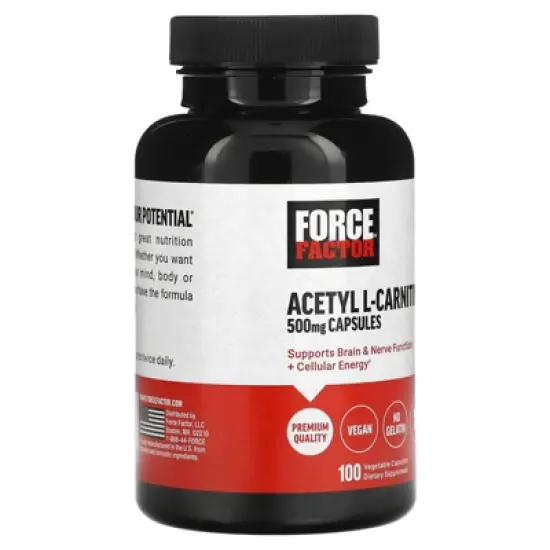 Force Factor Acetyl L-Carnitine, 500 mg, 100 Vegetable Capsules image {3}