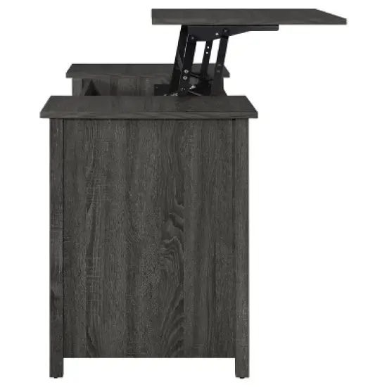 Dylan 4 Drawer Standing Office Desk with Cabinet - Coaster image {10}