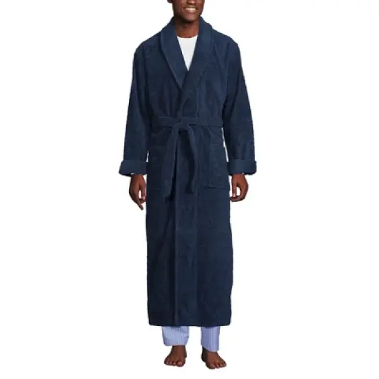 Lands' End Men's Full Length Turkish Terry Robe image {3}