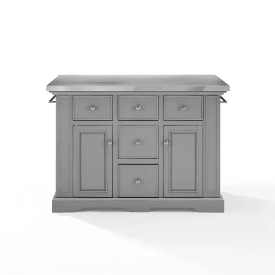 Julia Stainless Steel Top Kitchen Island - Crosley image {9}