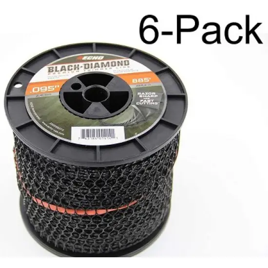 Echo Genuine Black Diamond 885ft Spool .095" (dia.) Trimmer Line, (6) Spools 330095073-6PK image {2}