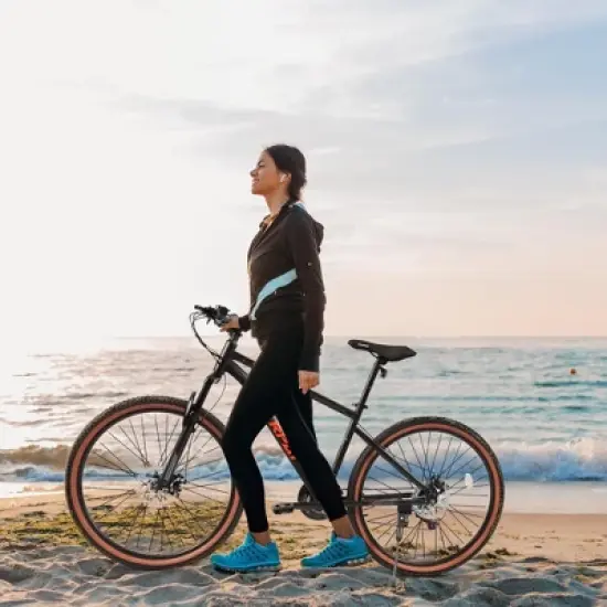 Gulches 700C Hybrid/Road Bike, High Carbon Steel Frame,7-Speed, Brown Edge Tires, Dual Disc Brakes, 85% Pre-Assembled and Tools image {9}