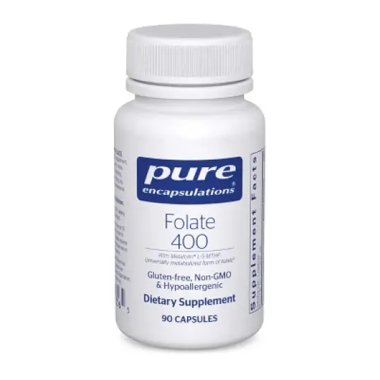Pure Encapsulations Folate 400 - Metafolin L-5-MTHF Supplement to Support Cardiovascular, Cellular, and Neural Health* - 90 Capsules image {8}
