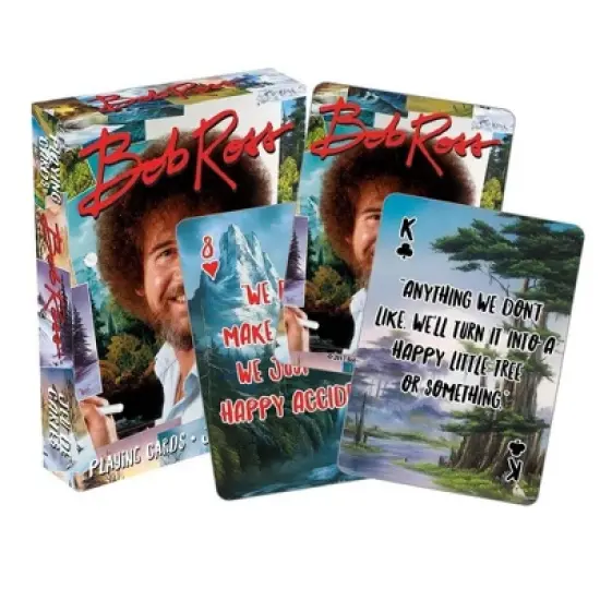 Aquarius Puzzles Bob Ross Quotes Multi-Image Playing Cards, Deck of 52 image {6}