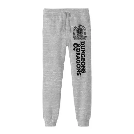 Bioworld Dungeons & Dragons Natural Twenty Crit Graphic with Logo Youth Athletic Heather Gray Jogger Pants image {2}