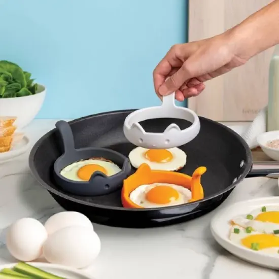 Ototo 3pc Pancats Egg Rings Silicone Pancake and Egg Cooker Set image {2}
