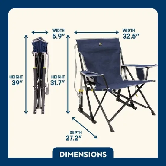 GCI Outdoor Kickback Rocker Outdoor Portable Camp Chair image {6}