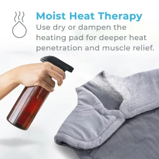 Pure Enrichment PureRelief XL Extra-Long Back and Neck Heating Pad - 29" x 24" - Gray image {5}