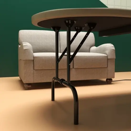 Soozier Foldable Poker Table with Cup Holders, 70" Octagon Blackjack Texas Holdem Game Table, Blue image {5}