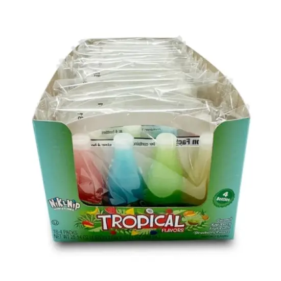 Nik-L-Nip Wax Bottles 4 ct. &ndash; Classic Retro Candy with 4 Tropical Flavors &ndash; Available in 1 Pack, 6 Pack, or 18 Pack image {3}