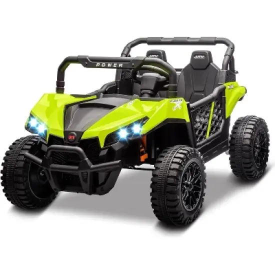 24v Ride On Toys for Big Kids - 2 Seater Kids UTV w/Parent Remote, 3.1 MPH, Music, LED Lights & Seat Belts - Over 3 Years image {9}