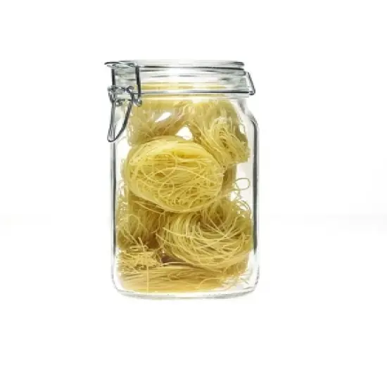 Bormioli Rocco Fido Clear Glass Jar with 85 mm Gasket, 1.5 Liter (Pack of 2) image {3}