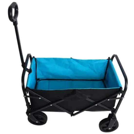 Mini Folding Wagon Garden Shopping Beach Cart image {5}