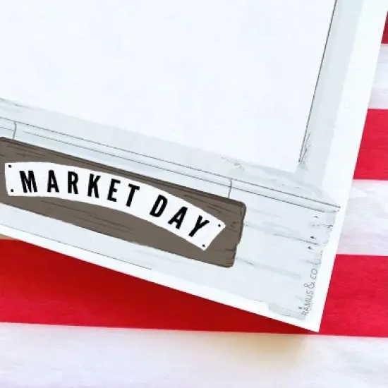 Market Stand 5" x 8" Notepad by Ramus & Co (50 Heavyweight Tear-Off Sheets) image {2}