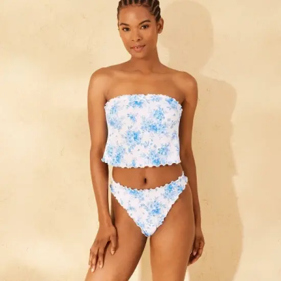 Women's Mid-Rise Ruffle Edge Ultra High Leg Super Cheeky Bikini Bottom - Wild Fable&trade; image {2}