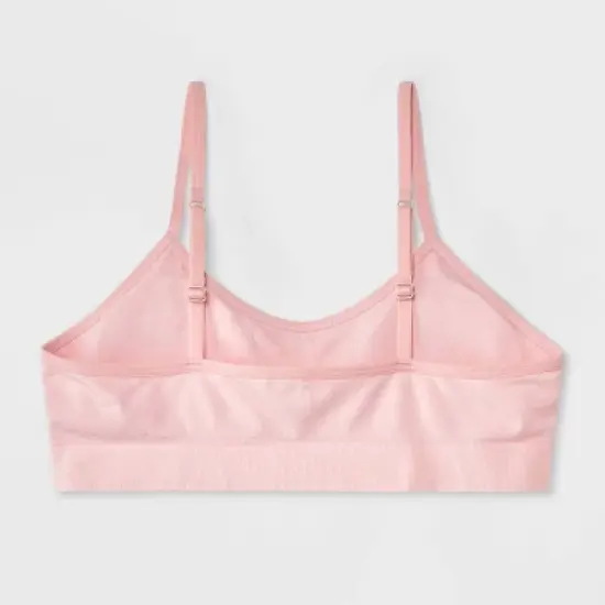 Girls' 2pk 'Floral' Seamless Ruched Bra - art class&trade; White image {1}