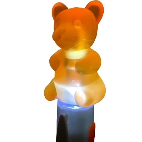 Scented Gummy Bear Highlighters with Lights (4 Pack) - Fun Scents, Light-Up Toppers, Matching Colors image {2}
