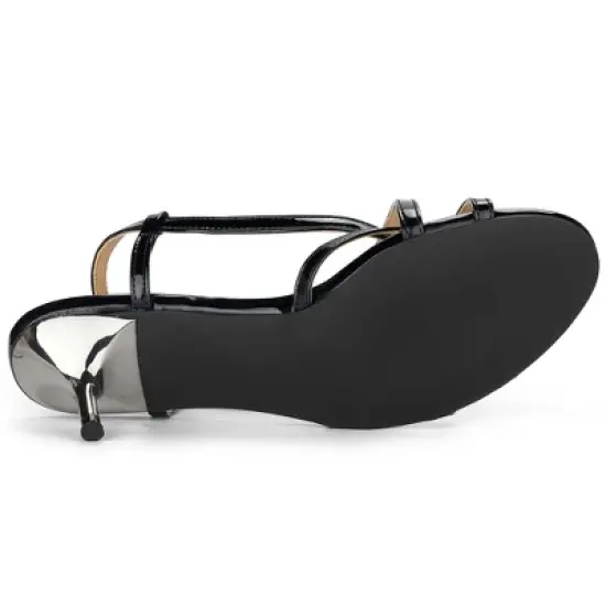 Allegra K Women's Slingback Strappy Kitten Heel Sandals image {5}