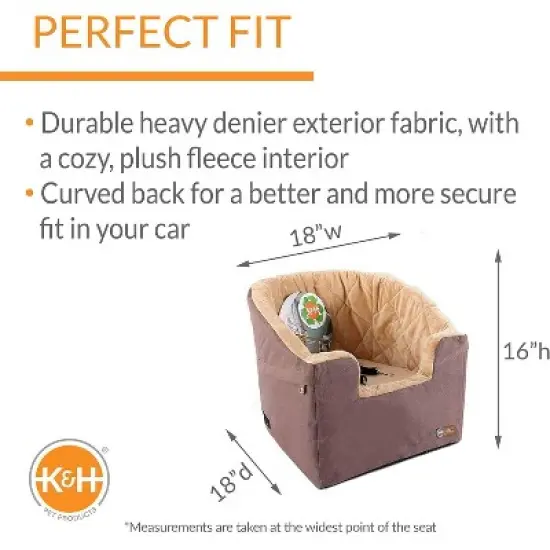 Bucket Booster Dog Car Seat - Small - Tan image {5}